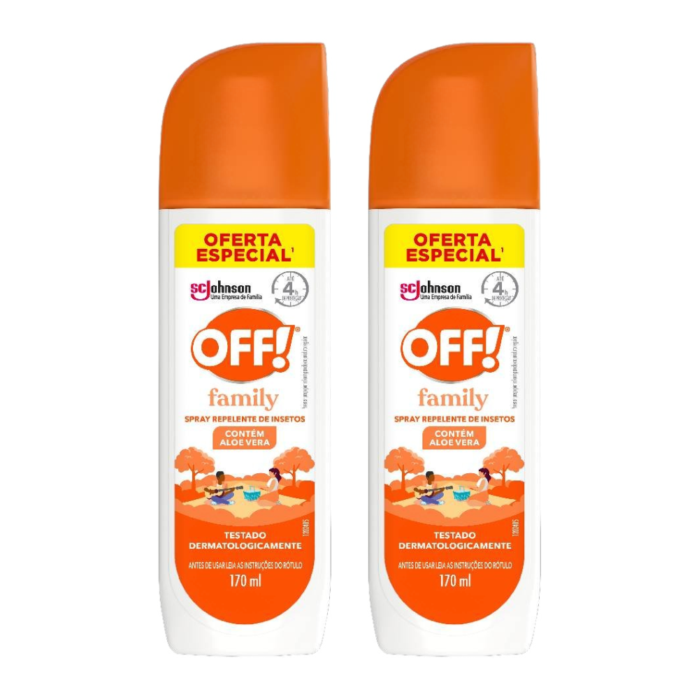 Kit Repelente Off Spray Family 170ml 2 Unidades