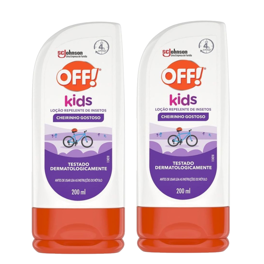 Kit Repelente Off Kids Loção Leve 200ml Pague 117ml 2 Unidades