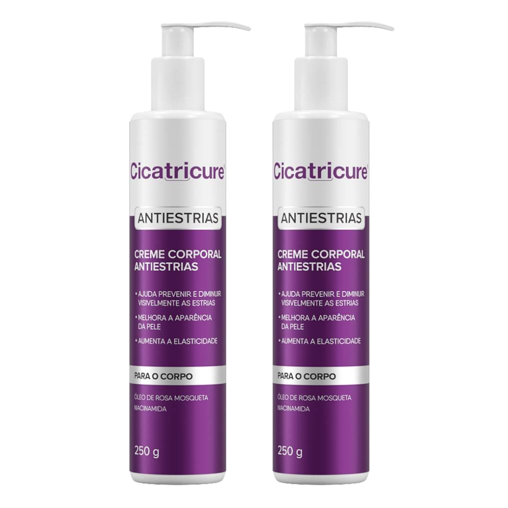 Kit Creme Corporal Cicatricure Antiestrias 250g 2 Unidades