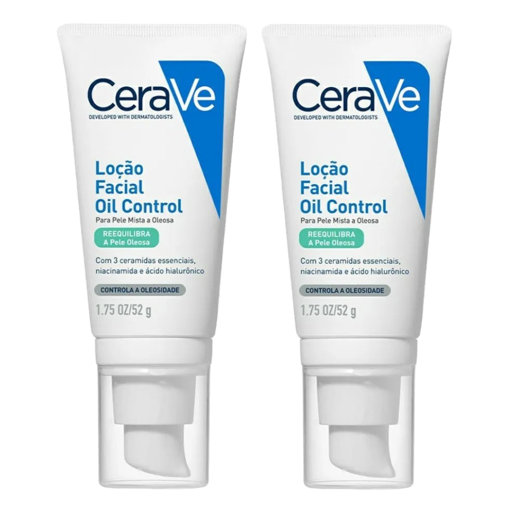 Kit Loção Hidratante Facial Cerave Oil Control 52g 2 Unidades