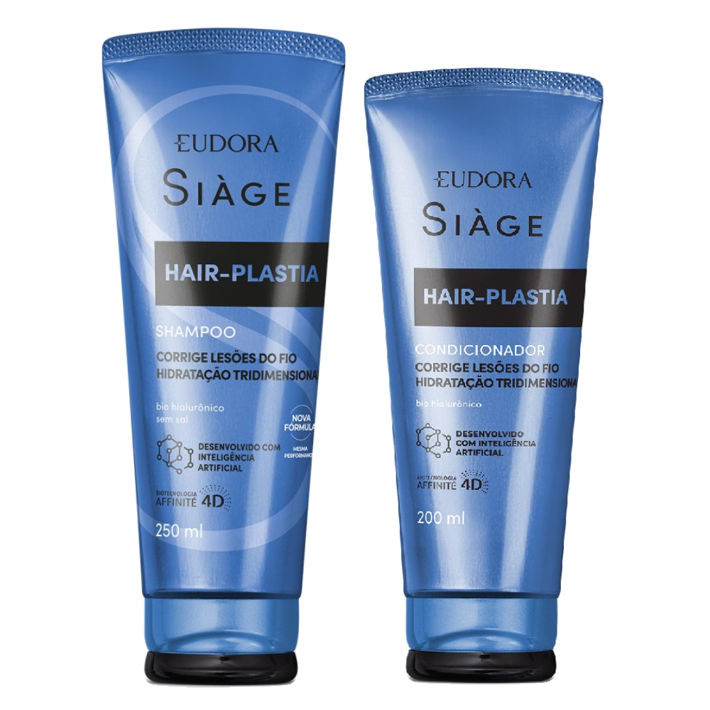Kit Eudora Siage Shampoo Eudora Siàge Hair-plastia 250ml + Condicionador Eudora Siàge Hair-plastia 200ml