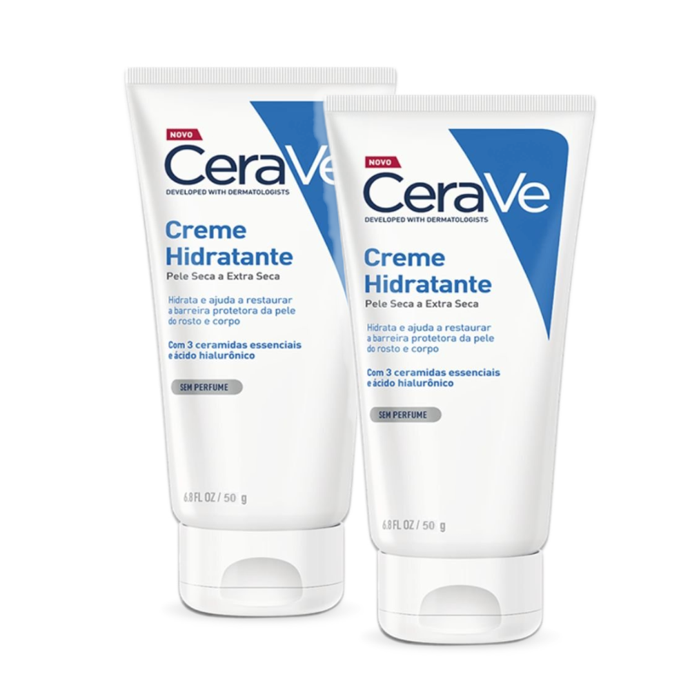 Kit Creme Hidratante Cerave Pele Seca A Extra Seca 50g 2 Unidades