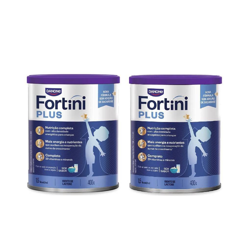 Kit Suplemento Infantil Fortini Plus Sem Sabor 400g