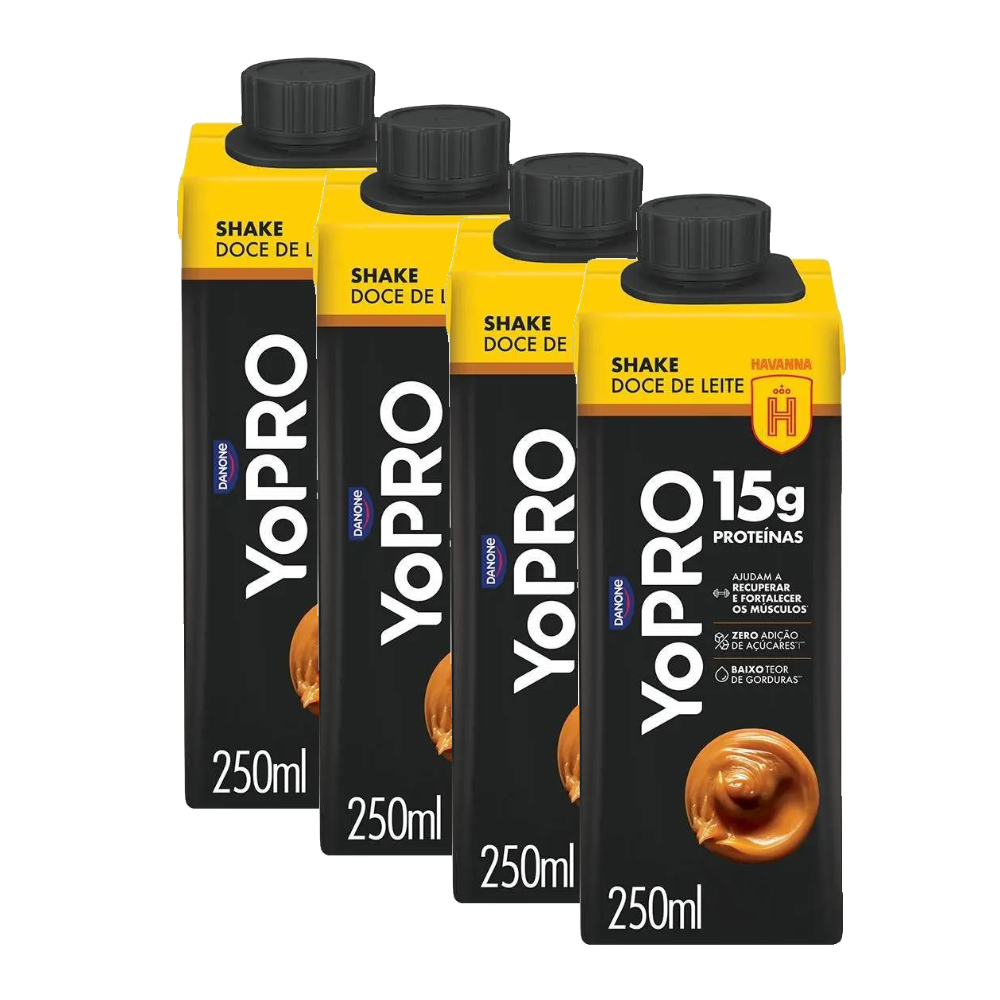 Kit Bebida Láctea Yopro Havanna Doce De Leite 15g 250ml 4 Unidades