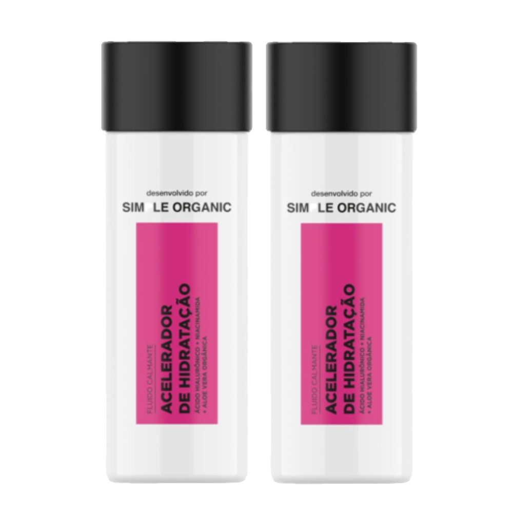 Kit Fluido Calmante Facial Simple Organic Acelerador De Hidratação 120ml