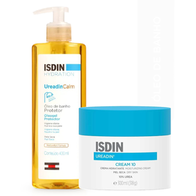 Kit Ureadin Hidratante Corporal Em Creme Isdin 10 300Ml + Óleo De Banho Isdin B117Ureadin Calm Oleogel 400Ml