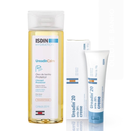 Kit Ureadin Óleo De Banho Isdin Calm Oleogel 200Ml + Creme Hidratante Para Áreas Secas Isdin 20 Ureia 20% 50G