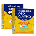 Kit Vitaminas Kids Vitamina D3 Neo Química Gotas 400Ui 10Ml 2 unidades