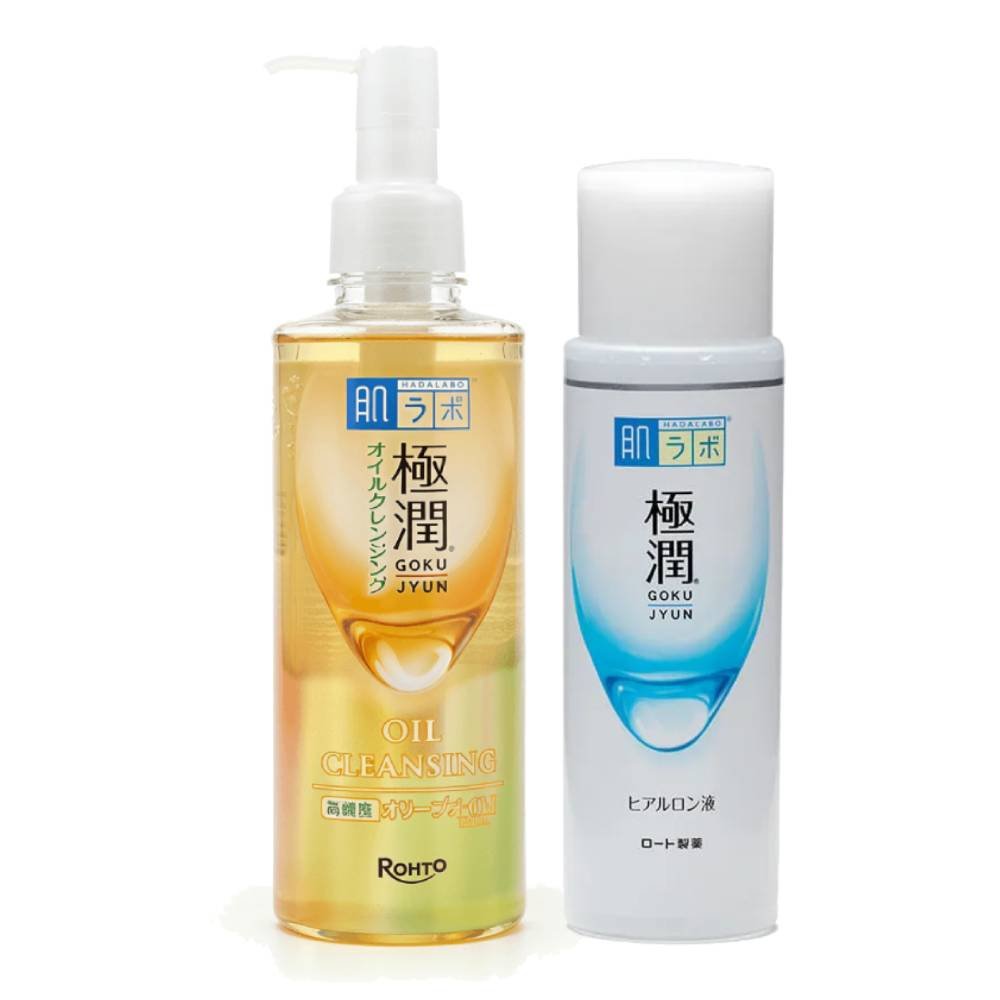 Kit Hada Labo Loção Hidratante Facial Gokujyun Lotion 170ml + Óleo De Limpeza Facial Cleansing Oil 200ml