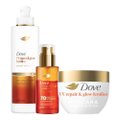 Kit Dove Creme Para Pentear Uv Repair & Glow Ferúlico 240Ml + Óleo E Sérum Capilar Bifásico 110Ml + Máscara Capilar 250G