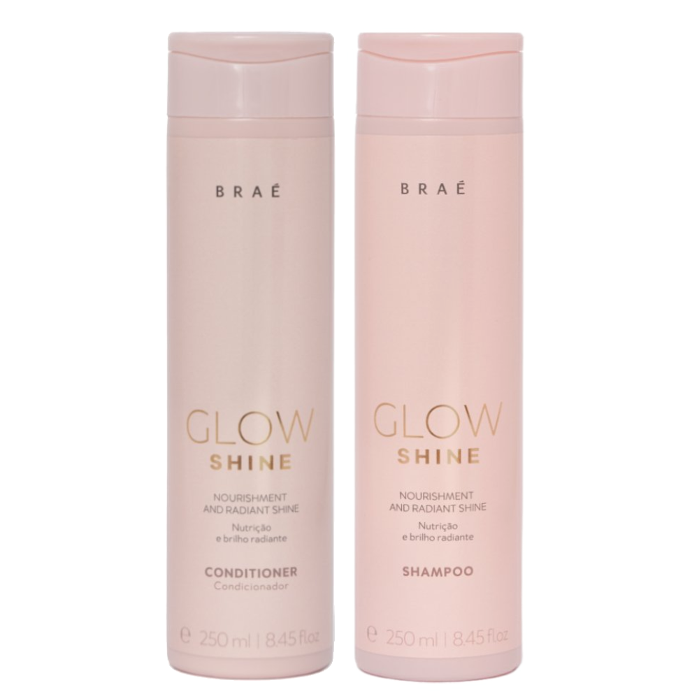 Kit Braé Condicionador Glow Shine 250ml + Shampoo Glow Shine 250ml