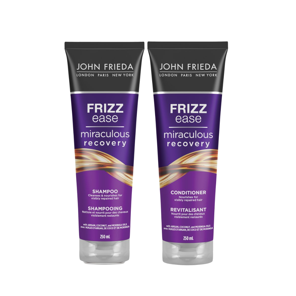 Kit John Frieda Condicionador Frizz Ease Miraculous Recovery 250ml + Shampoo Frizz Ease Miraculous Recovery 250ml