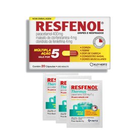 Kit antigripal Resfenol 20 cápsulas + 3 sachês