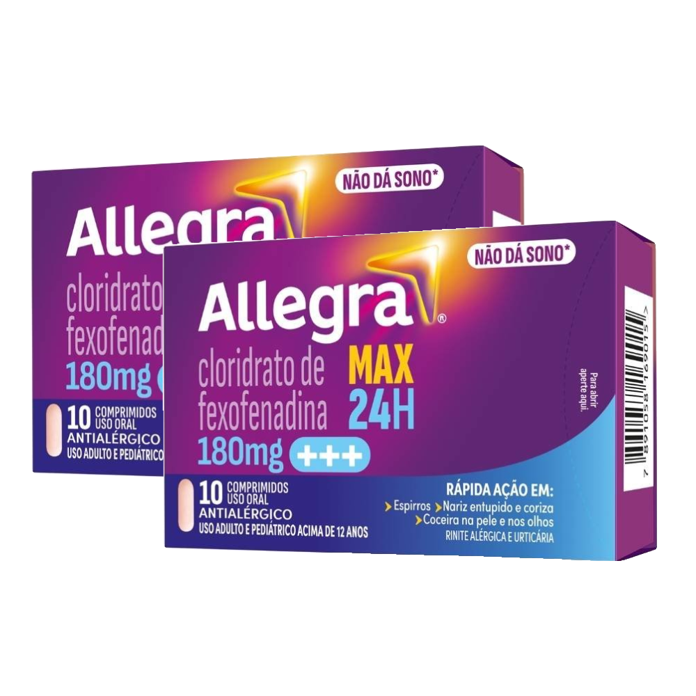 Kit Antialérgico Allegra 180mg 10 Comprimidos 2 Unidades