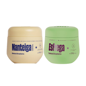Kit Beleza Brasileira Esfoliante Corporal Bb Cream Esfrega Bumbum 200g + Hidratante Corporal Manteiga 200g