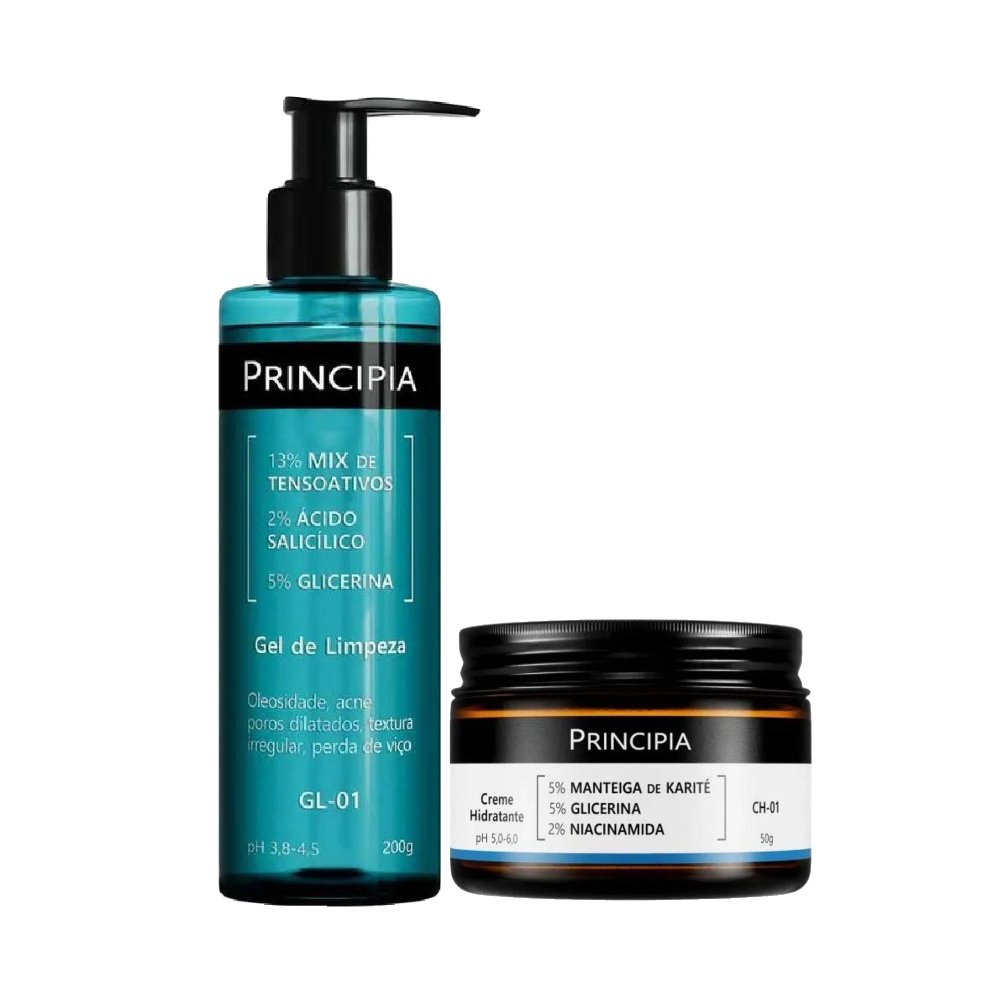 Kit Principia Creme Hidratante Facial Ch 01 50g + Gel De Limpeza Facial Gl 01 200g