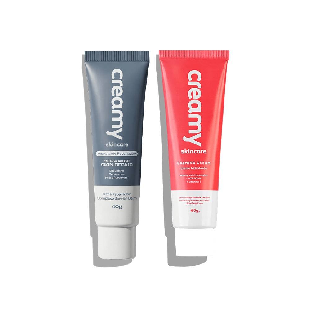 Kit Creamy Hidratante Facial Ceramide Skin Repair 40g + Gel Creme Hidratante Calming Cream 40g
