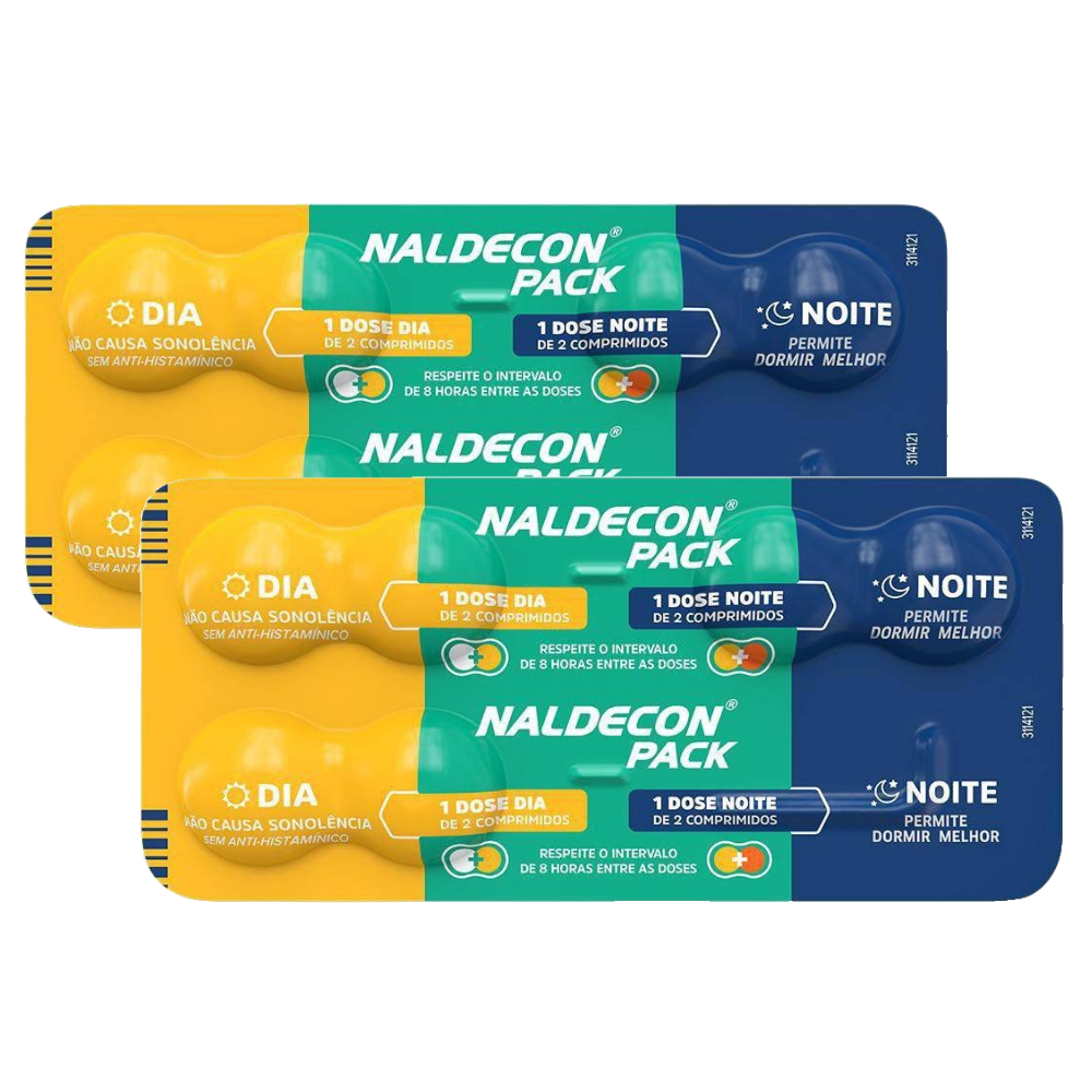 Kit Naldecon Dia E Noite Paracetamol 800mg + Cloridrato De Fenilefrina 20mg 6 Comprimidos