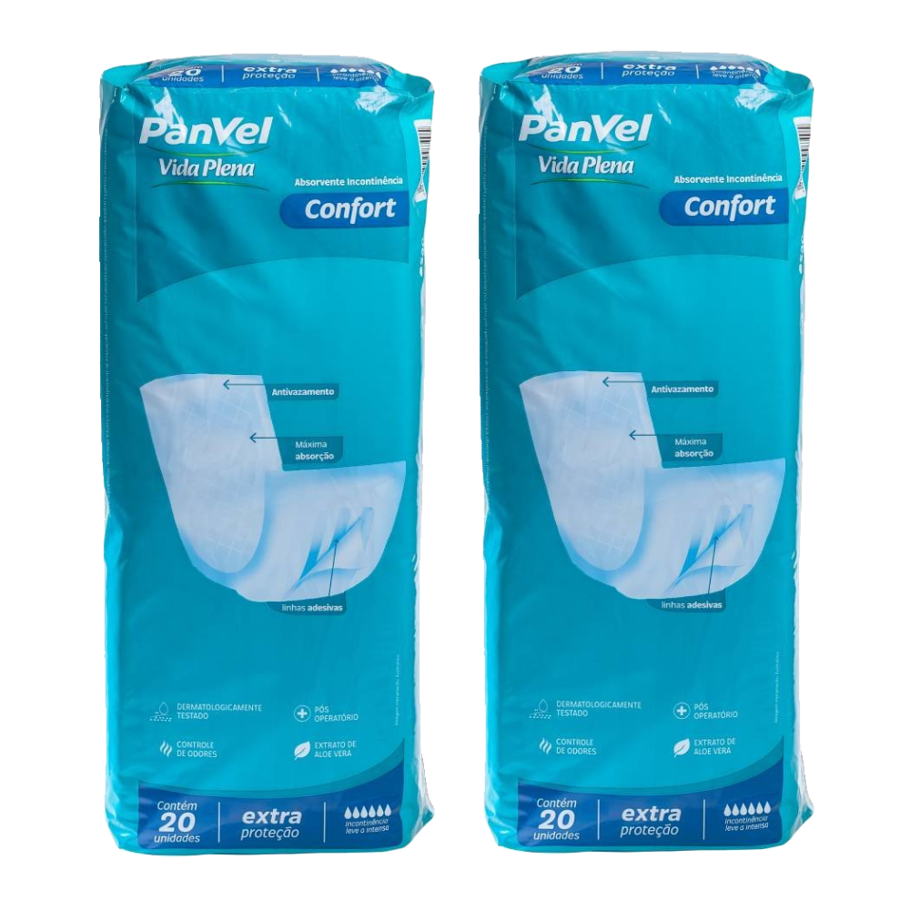 Kit Absorvente Para Incontinência Com Fita Panvel Vida Plena 40 Unidades