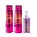 Kit Panvel Shampoo Power Repair Lume 300Ml + Condicionador Power Repair Lume 300Ml Grátis Sérum Capilar Glycolic Glow Lume 120Ml
