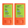Kit Protetor Solar Facial Sallve Bastão Antioleosidade Fps50 15G 2 unidades