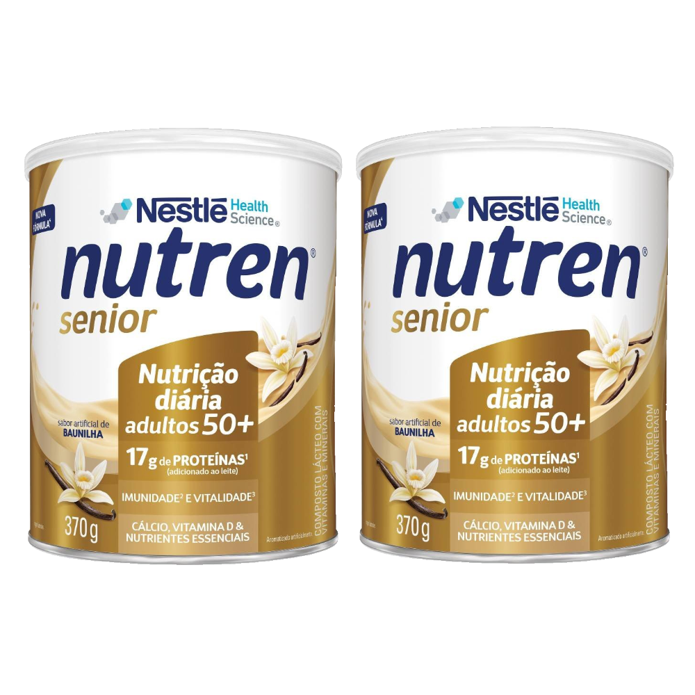Kit Complemento Alimentar Nutren Senior Baunilha 370g 2 Unidades