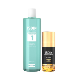 Kit Isdin Sérum Facial Isdinceutics Rejuvenate Retinal 50Ml Grátis Água Micelar Acniben Cleanser 400Ml