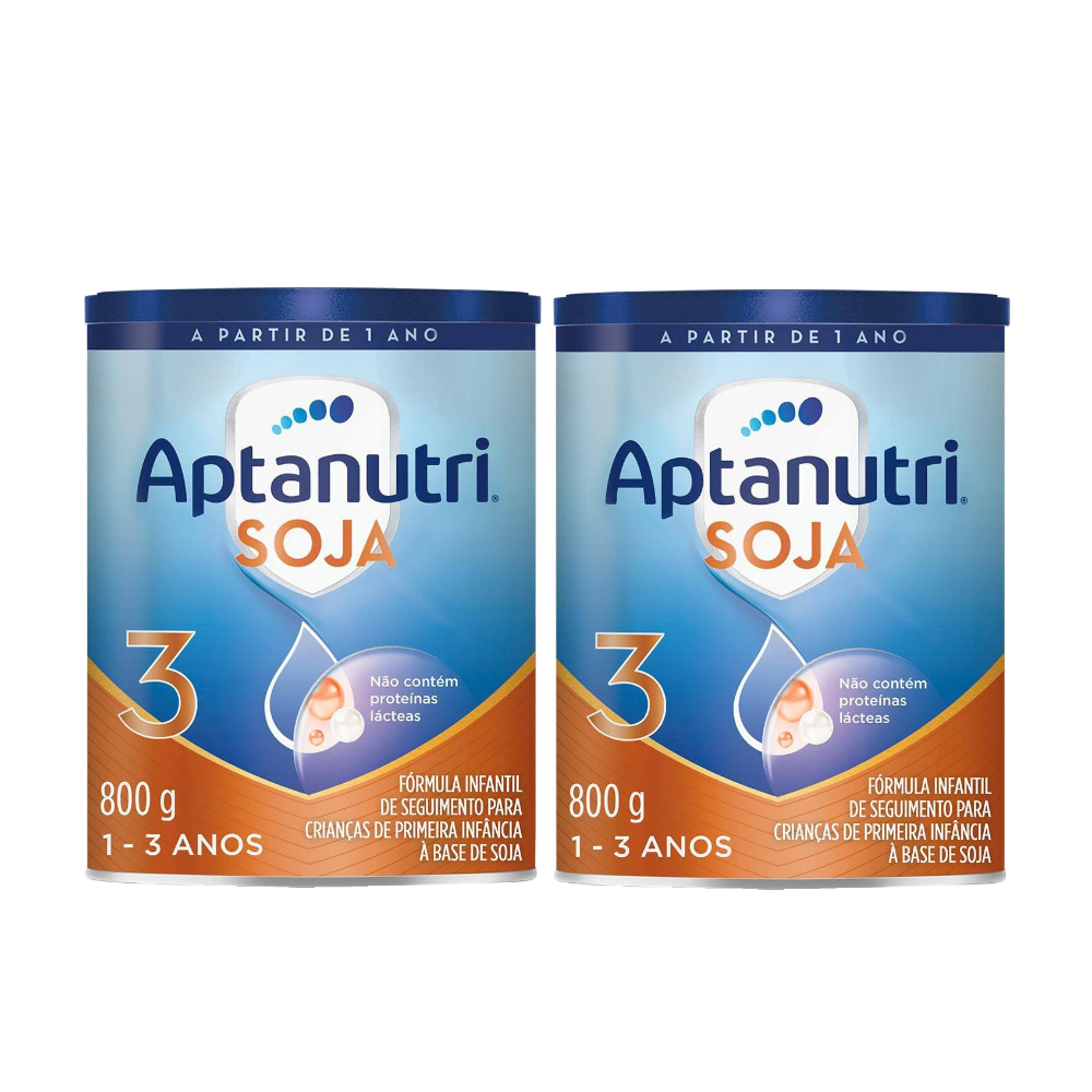 Kit Fórmula Infantil Aptanutri Soja 3 800g - 2 Unidades
