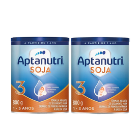 Kit Fórmula Infantil Aptanutri Soja 3 800G - 2 Unidades