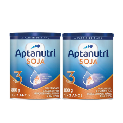 Kit Fórmula Infantil Aptanutri Soja 3 800G - 2 Unidades