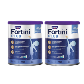 Kit Suplemento Infantil Fortini Plus Sem Sabor 400G - 2 Unidades