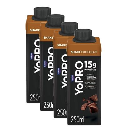 Kit Bebida Láctea Yopro Chocolate 15G 250Ml 4 unidades