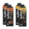 Kit Yopro Bebida Láctea Energy Boost Café Expresso 15G 250Ml + Bebida Láctea Energy Boost Cappuccino 15G 250Ml 4 unidades