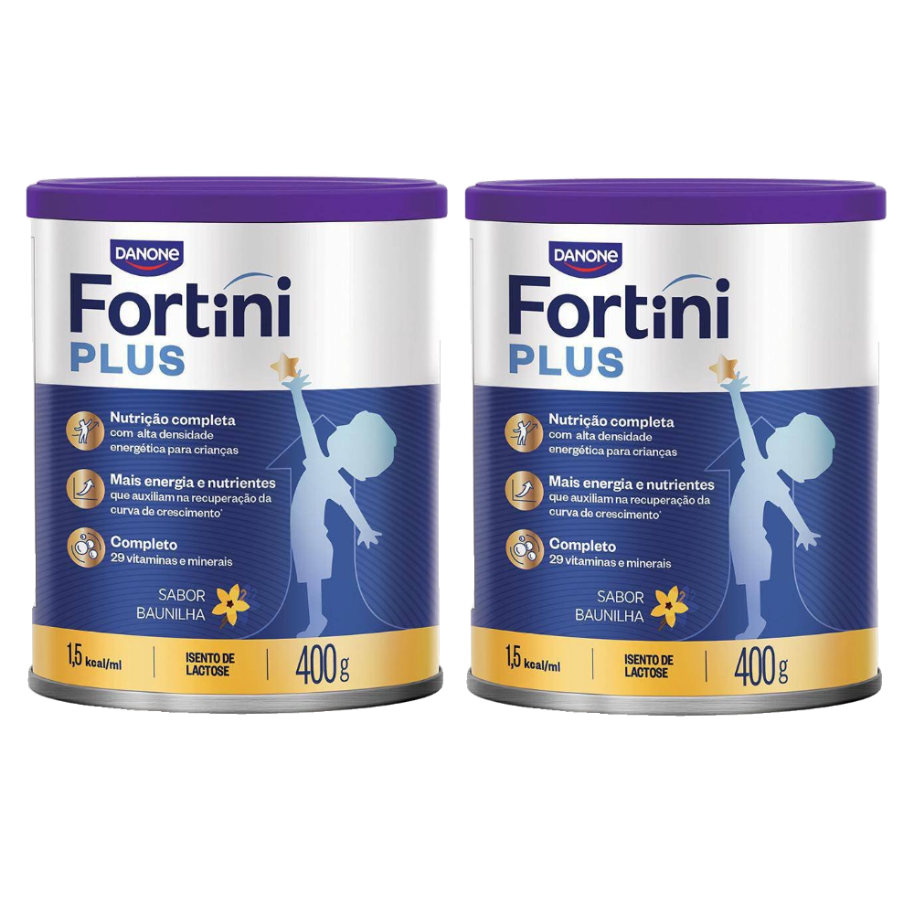Kit Suplemento Infantil Fortini Plus Baunilha 400g 2 Unidades