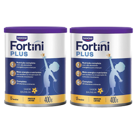 Kit Suplemento Infantil Fortini Plus Baunilha 400G 2 unidades