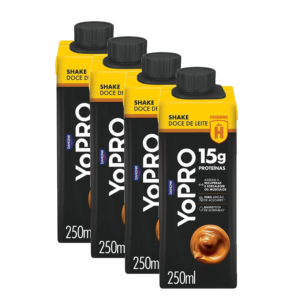 Kit Bebida Láctea Yopro Havanna Doce De Leite 15g 250ml 4 Unidades