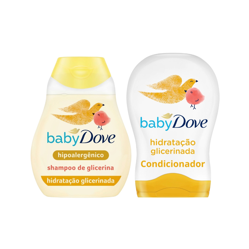 Kit Dove Condicionador Baby Hidratação Glicerinada 200 Ml + Shampoo Baby Hidratação Glicerinada 200ml