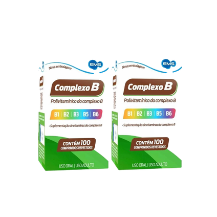 Kit Complexo B Ems 100 Comprimidos Revestidos - 2 Unidades