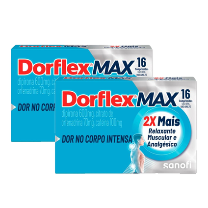 Kit Dorflex Max Analgésico E Relaxante Muscular 16 Comprimidos 2 unidades