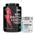 Kit Dux Nutrition Creatina Monohidratada 300G + Whey Protein Concentrado Chocolate 900G