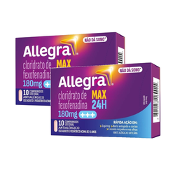 Kit Antialérgico Allegra 180mg 10 Comprimidos 2 Unidades