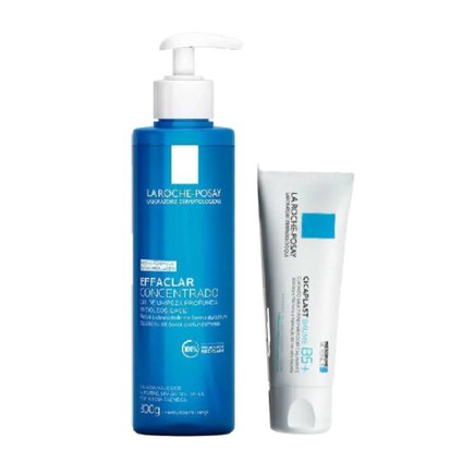 Kit La Roche-Posay Gel De Limpeza Facial Effaclar Concentrado Para Pele Oleosa 300G + Creme Hidratante Facial Cicaplast Baume B5 40Ml