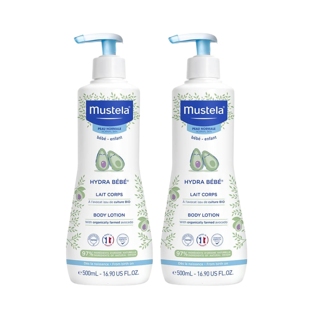 Kit Loção Hidratante Corporal Mustela Hydra Bebê 500ml - 2 Unidades 