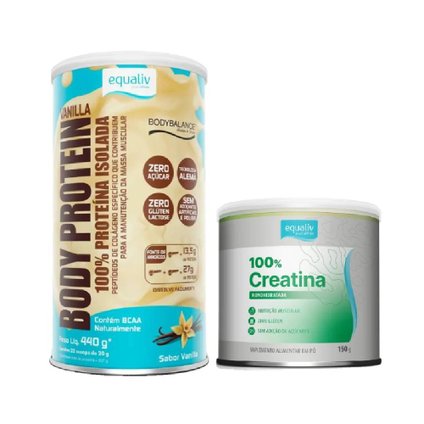 Kit Equaliv Body Protein Vanilla 440g Grátis Creatina 150g