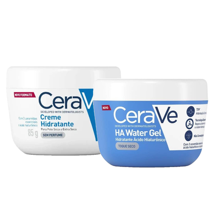 Kit Cerave Hidratante Facial Ha Water Gel 85G + Creme Hidratante Corporal 85G