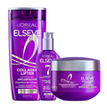 Kit Elseve Shampoo Collagen Lifter 400Ml + Sérum Capilar Leave In Collagen Lifter 100Ml + Máscara De Tratamento Collagen Lifter 300G