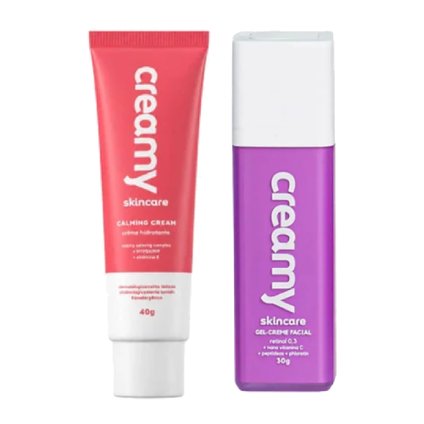 Kit Creamy Creme Facial Anti Idade Retinol 30G + Gel Creme Hidratante Calming Cream 40G