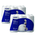 Kit Papel Higiênico Panvel Folha Dupla 12 Rolos 20M Cada 2 unidades