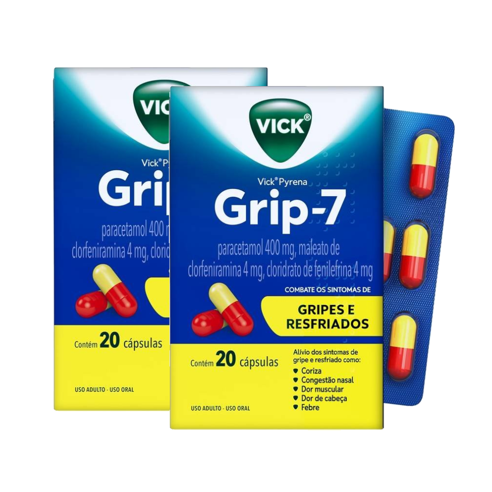 Kit Vick Pyrena Grip 7 20 Cápsulas 2 Unidades