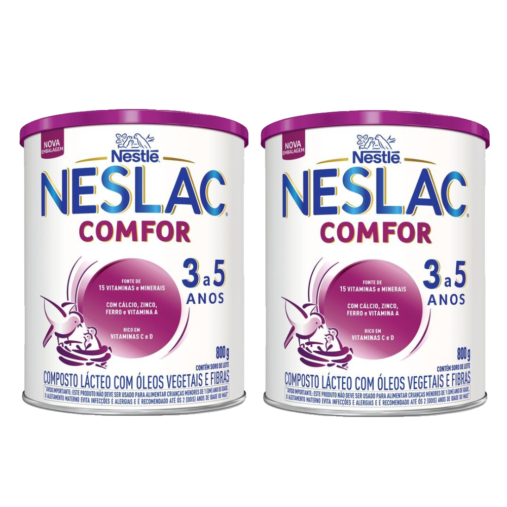 Kit Composto Lácteo Nestle Neslac Comfor 800g 2 Unidades